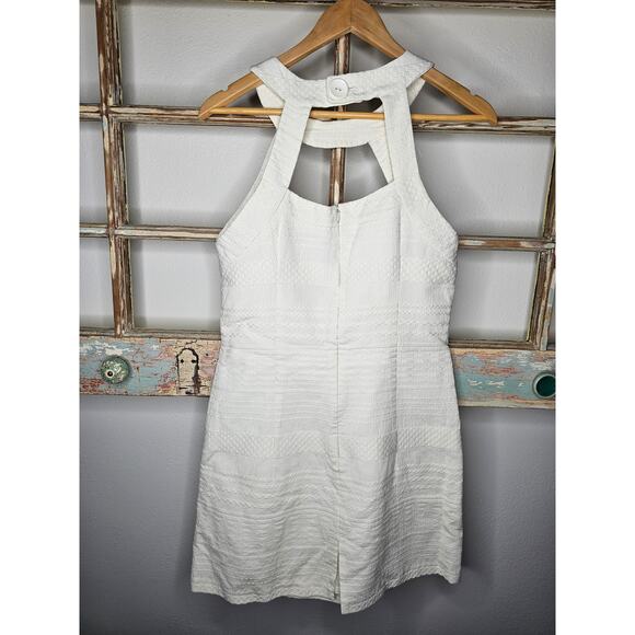 Vintage Milly New York Cream lined Shift Dress With Embossing Ladies size 10 - Picture 6 of 11